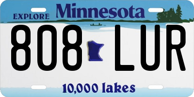MN license plate 808LUR