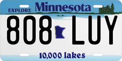 MN license plate 808LUY
