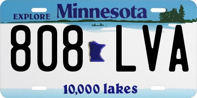 MN license plate 808LVA