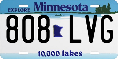 MN license plate 808LVG