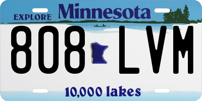 MN license plate 808LVM