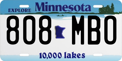 MN license plate 808MBO