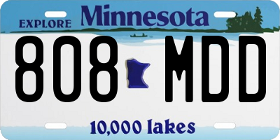 MN license plate 808MDD