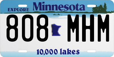 MN license plate 808MHM