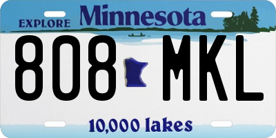 MN license plate 808MKL