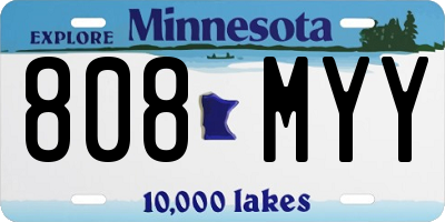 MN license plate 808MYY