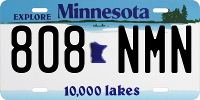 MN license plate 808NMN