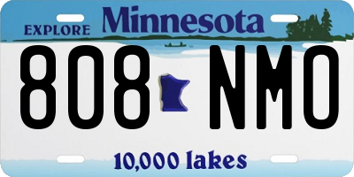 MN license plate 808NMO