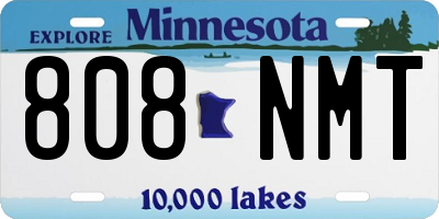 MN license plate 808NMT