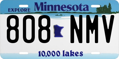 MN license plate 808NMV