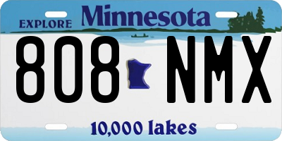 MN license plate 808NMX