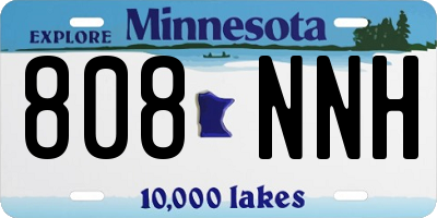 MN license plate 808NNH