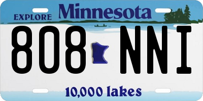 MN license plate 808NNI
