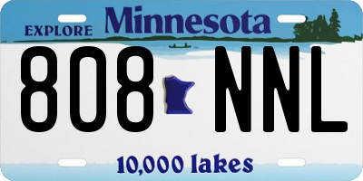 MN license plate 808NNL