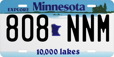 MN license plate 808NNM