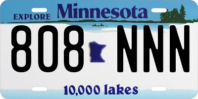 MN license plate 808NNN
