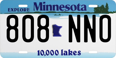 MN license plate 808NNO