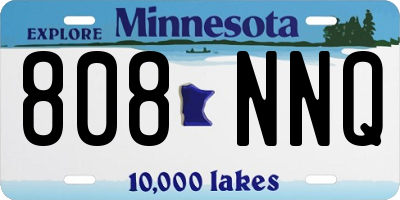 MN license plate 808NNQ