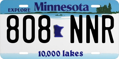 MN license plate 808NNR