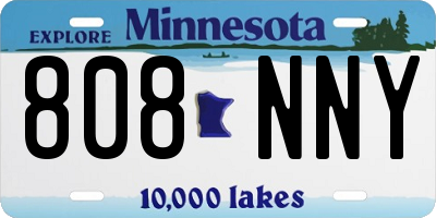 MN license plate 808NNY