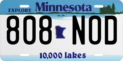 MN license plate 808NOD