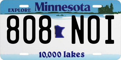 MN license plate 808NOI