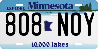 MN license plate 808NOY