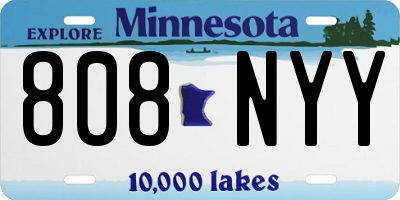 MN license plate 808NYY