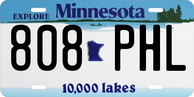 MN license plate 808PHL