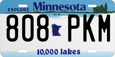 MN license plate 808PKM