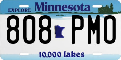 MN license plate 808PMO