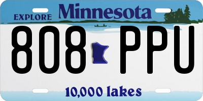 MN license plate 808PPU