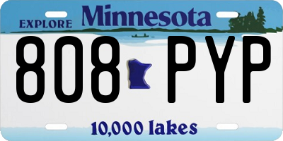 MN license plate 808PYP