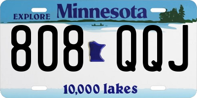MN license plate 808QQJ