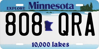 MN license plate 808QRA