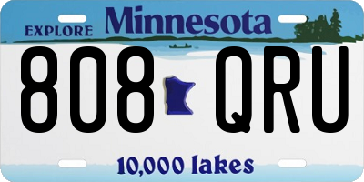 MN license plate 808QRU