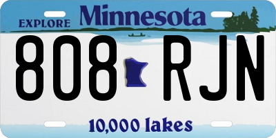MN license plate 808RJN