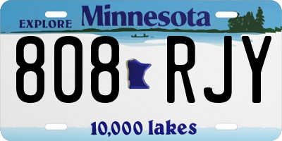 MN license plate 808RJY