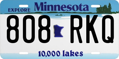 MN license plate 808RKQ