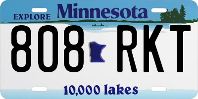MN license plate 808RKT