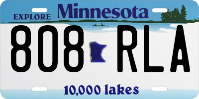 MN license plate 808RLA
