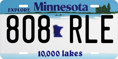MN license plate 808RLE