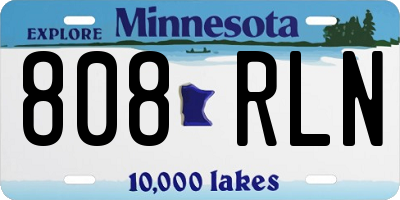 MN license plate 808RLN