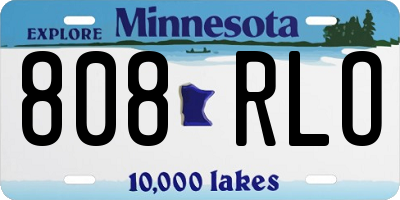 MN license plate 808RLO