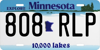 MN license plate 808RLP