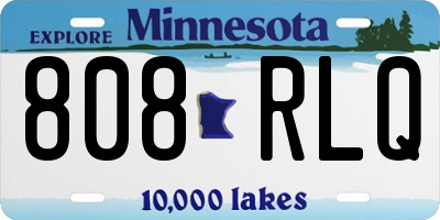MN license plate 808RLQ
