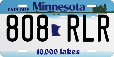 MN license plate 808RLR
