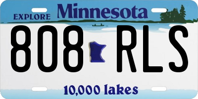 MN license plate 808RLS