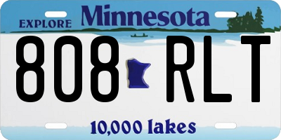 MN license plate 808RLT