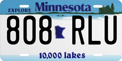 MN license plate 808RLU